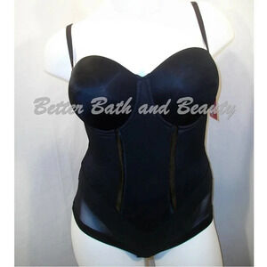 34D Flexees Easy Up‎ Strapless Firm Control UW Briefer Black NWT